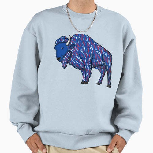 Blue Buffalo Sweatshirt - Minimalist Print for Adults - T-Shirt, Sweatshirt, Hoodie