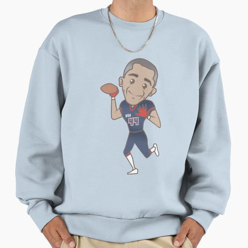 Obama Football Sweatshirt - Unique Graphic Men Women - T-Shirt, Sweatshirt, Hoodie