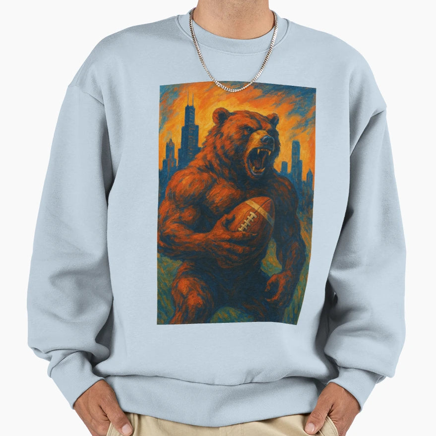 Chicago Football V3 Sweatshirt - Minimalist Print for Adults - T-Shirt, Sweatshirt, Hoodie