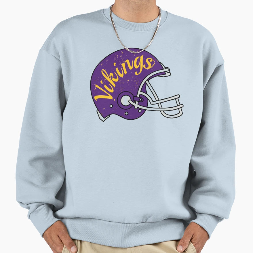 Vikings Helmet Sweatshirt - Aesthetic Graphic Unisex - T-Shirt, Sweatshirt, Hoodie
