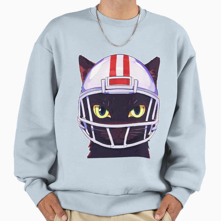Quarterback Cat Sweatshirt - Trendy Graphic for Adults - T-Shirt, Sweatshirt, Hoodie