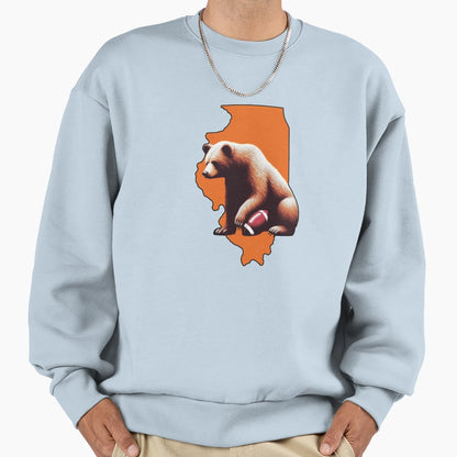 Illinois Bear Sweatshirt - Unique Graphic Men Women - T-Shirt, Sweatshirt, Hoodie