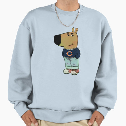 Chicago Bears Just Chill Guy Meme Sweatshirt - Novelty Apparel for Adults - T-Shirt, Sweatshirt, Hoodie