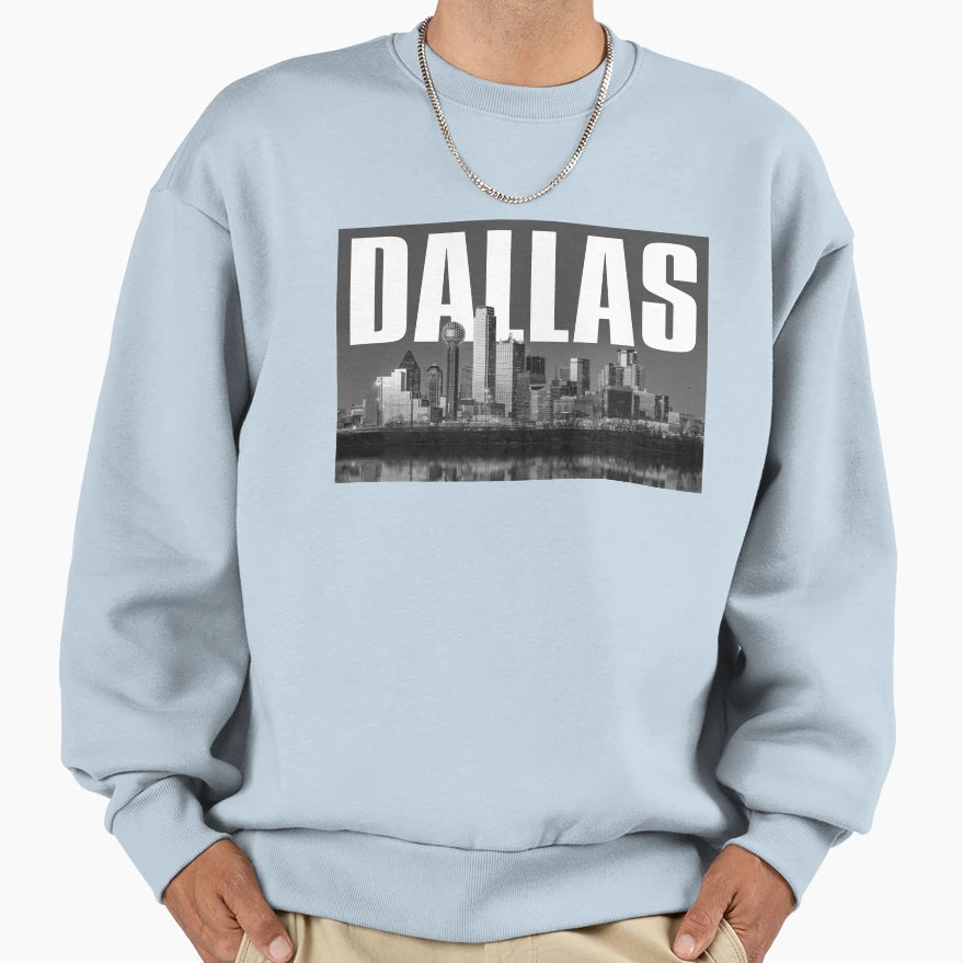 Dallas Cityscape Sweatshirt - Streetwear Style Unisex - T-Shirt, Sweatshirt, Hoodie
