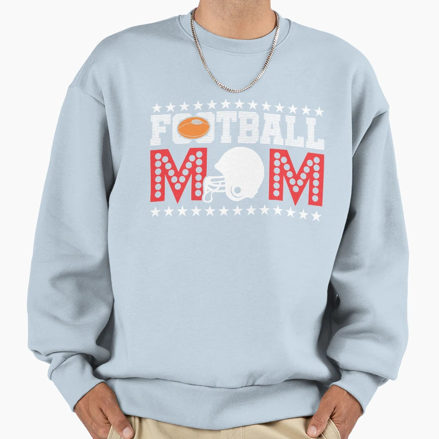 Football Mom Sports Gift Sweatshirt - Minimalist Print for Adults - T-Shirt, Sweatshirt, Hoodie