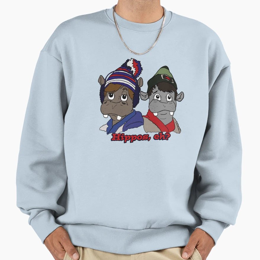 Great Hippo North Sweatshirt - Unique Graphic Unisex - T-Shirt, Sweatshirt, Hoodie