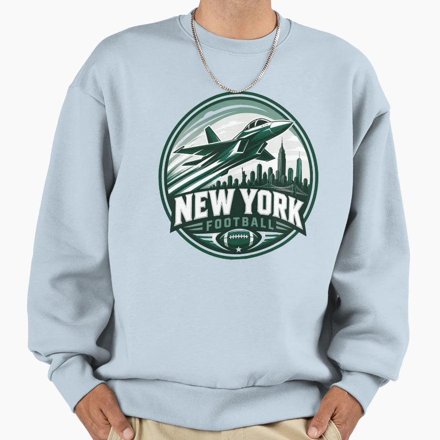 New York Football Skyline Sports Logo T-Shirt - Unique Graphic for Adults - T-Shirt, Sweatshirt, Hoodie