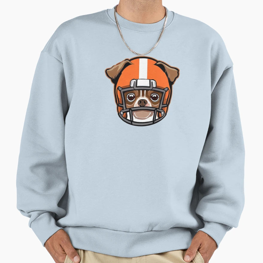 Cleveland Football Chihuahua Helmet Sweatshirt - Aesthetic Graphic Unisex - T-Shirt, Sweatshirt, Hoodie
