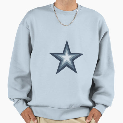 Dark Blue Star Sweatshirt - Aesthetic Graphic Men Women - T-Shirt, Sweatshirt, Hoodie