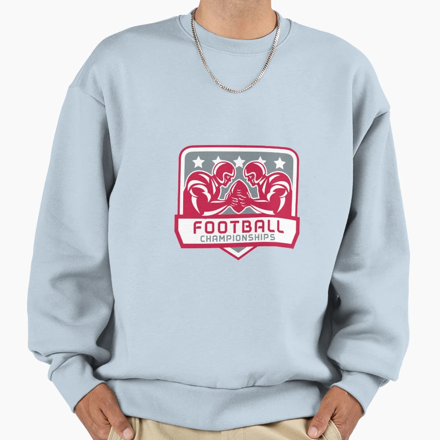 American Football Championship Crest Sweatshirt - Trendy Graphic Men Women - T-Shirt, Sweatshirt, Hoodie
