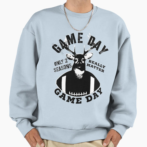 Football Game Day And Deer Hunting Sweatshirt - Minimalist Print Men Women - T-Shirt, Sweatshirt, Hoodie