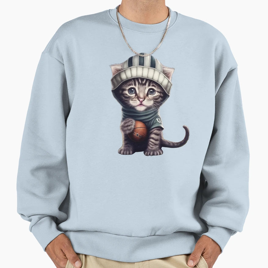 Cat Basketball Sweatshirt - Fun Novelty Design Unisex - T-Shirt, Sweatshirt, Hoodie
