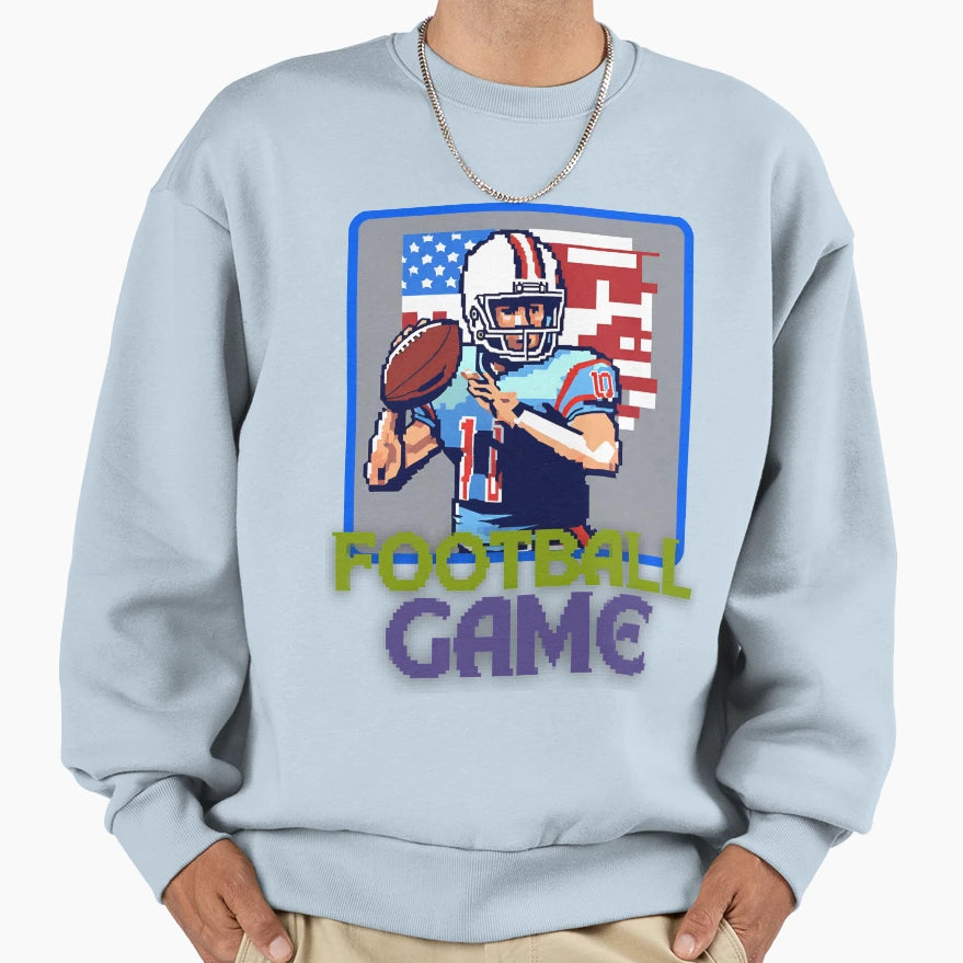 American Foot Ball Sweatshirt - Aesthetic Graphic for Adults - T-Shirt, Sweatshirt, Hoodie