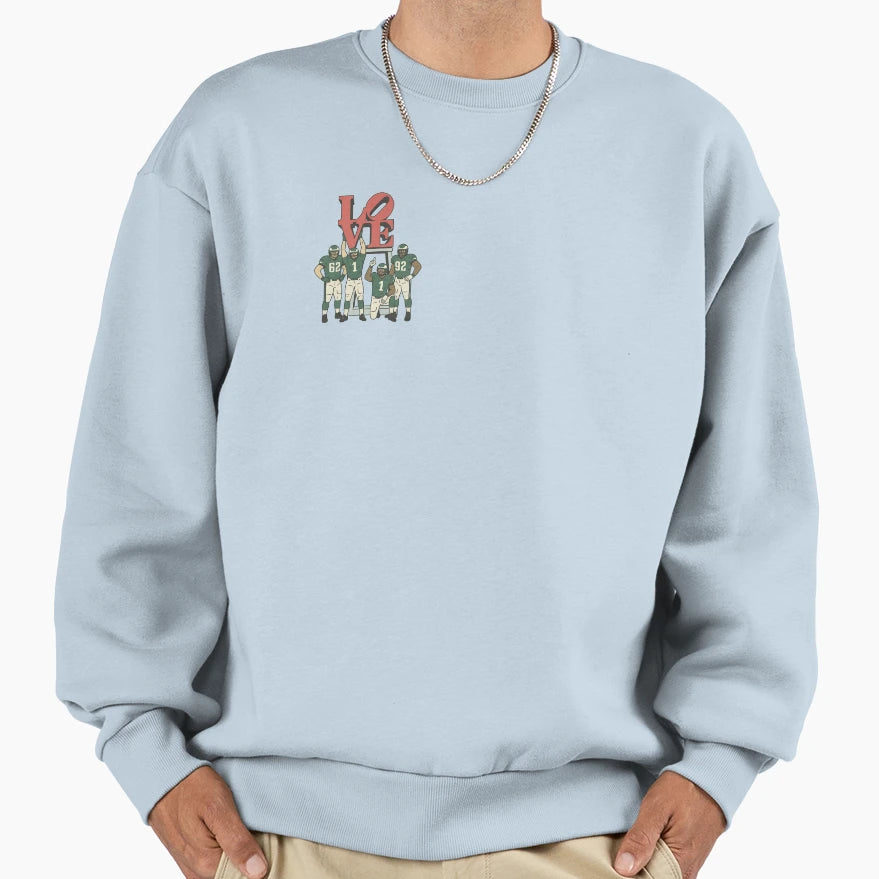 Football Players Love Park Philly Sweatshirt - Novelty Apparel Unisex - T-Shirt, Sweatshirt, Hoodie