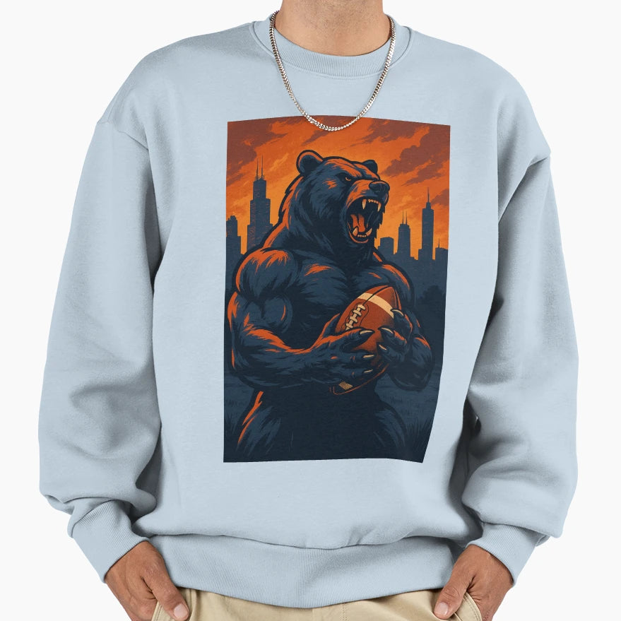 Chicago Football V5 Sweatshirt - Casual Everyday Wear for Adults - T-Shirt, Sweatshirt, Hoodie