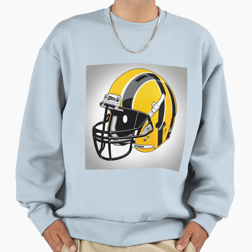 Yellow Gridiron Helmet Friday Sweatshirt - Custom Art Print Men Women - T-Shirt, Sweatshirt, Hoodie