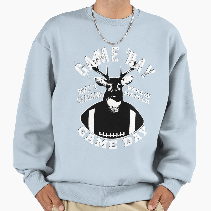Football Game Day And Deer Hunting Sweatshirt - Unique Graphic Men Women - T-Shirt, Sweatshirt, Hoodie