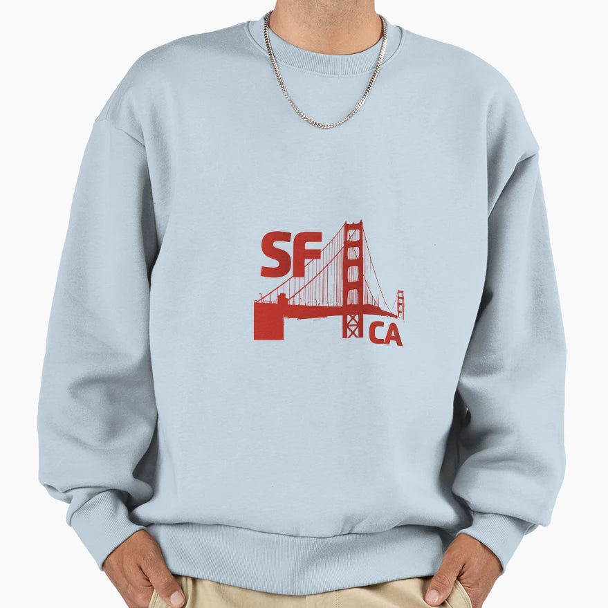 San Francisco California Sweatshirt - Custom Art Print for Adults - T-Shirt, Sweatshirt, Hoodie