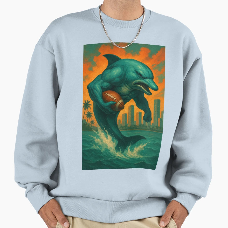 Miami Football V5 Sweatshirt - Fun Novelty Design for Adults - T-Shirt, Sweatshirt, Hoodie