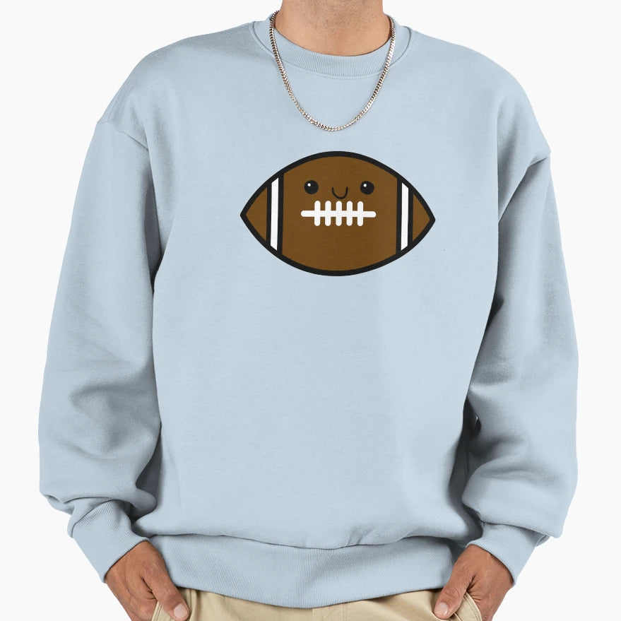 Cutey Face Football Friend Sweatshirt - Minimalist Print Men Women - T-Shirt, Sweatshirt, Hoodie
