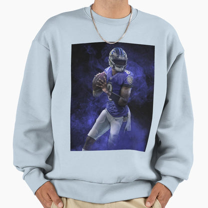 Lamar Baltimore Sports Art Sweatshirt - Graphic Print Unisex - T-Shirt, Sweatshirt, Hoodie