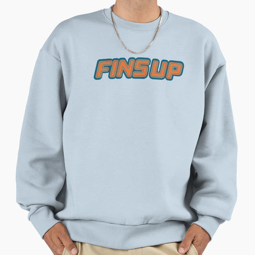 Fins Up Sweatshirt - Minimalist Print for Adults - T-Shirt, Sweatshirt, Hoodie