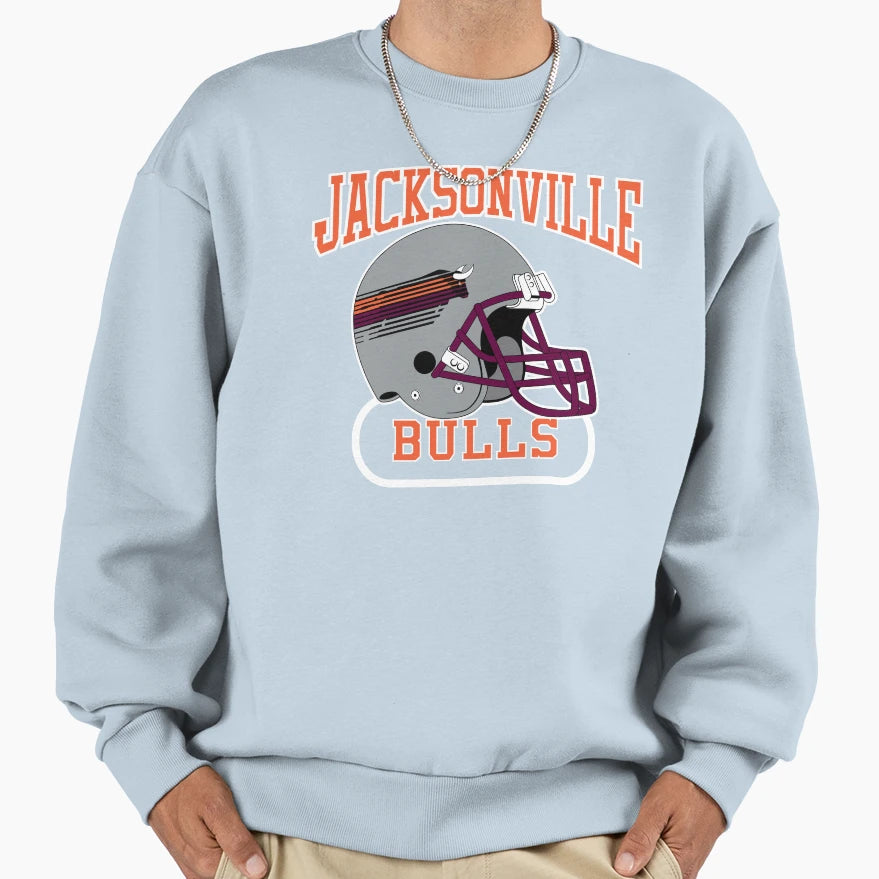 Jacksonville Bulls Helmet Sweatshirt - Trendy Graphic for Adults - T-Shirt, Sweatshirt, Hoodie