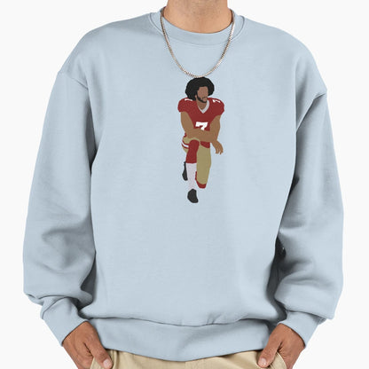 Colin Kaepernick Kneeling Sweatshirt - Custom Art Print for Adults - T-Shirt, Sweatshirt, Hoodie