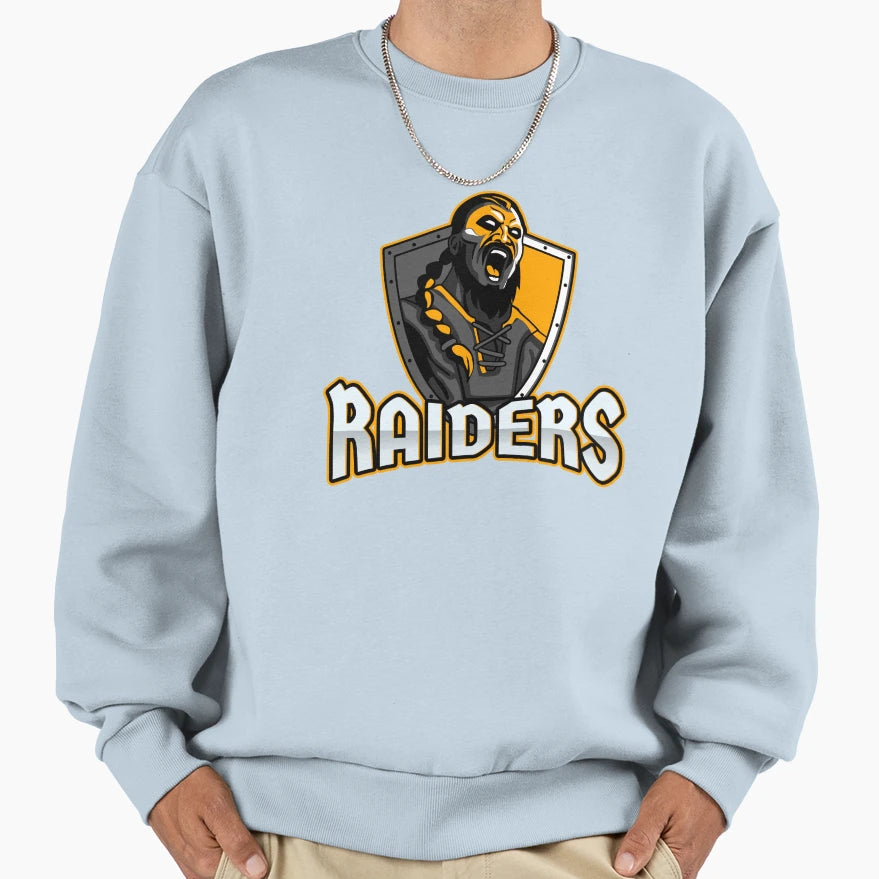 Viking Raider Orange Black Sports Sweatshirt - Custom Art Print for Adults - T-Shirt, Sweatshirt, Hoodie