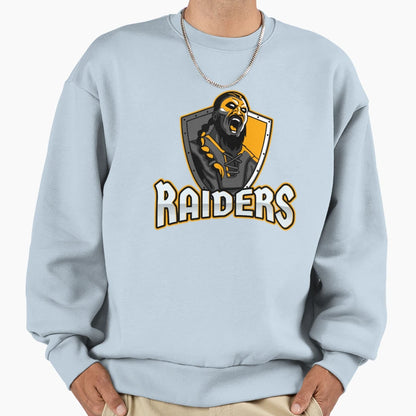 Viking Raider Orange Black Sports Sweatshirt - Custom Art Print for Adults - T-Shirt, Sweatshirt, Hoodie