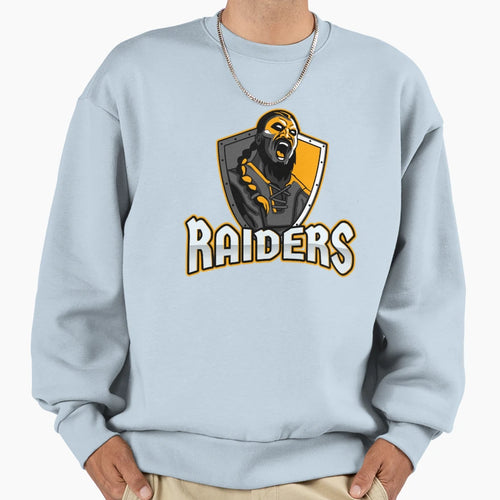 Viking Raider Orange Black Sports Sweatshirt - Custom Art Print for Adults - T-Shirt, Sweatshirt, Hoodie