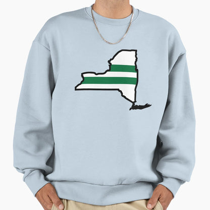 Jets White Jersey New York State Map Sweatshirt - Novelty Apparel Men Women - T-Shirt, Sweatshirt, Hoodie