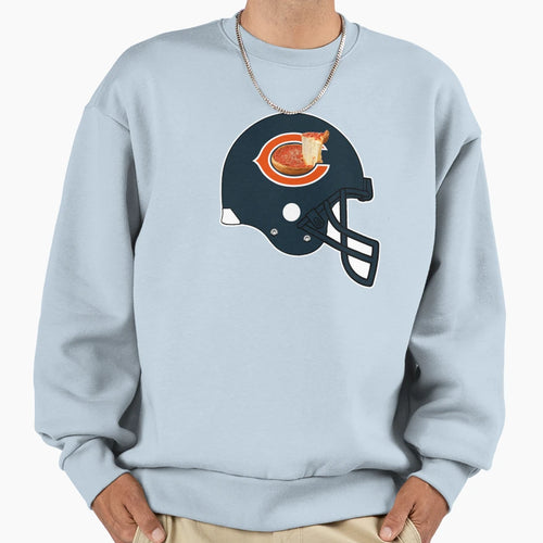 Chicago Deep Dish Helmet Sweatshirt - Custom Art Print Men Women - T-Shirt, Sweatshirt, Hoodie