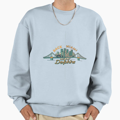 Back Miami Dolphins Sweatshirt - Graphic Print for Adults - T-Shirt, Sweatshirt, Hoodie