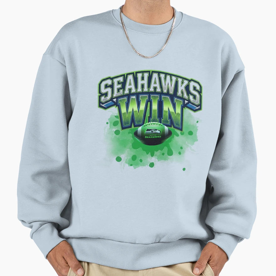 Seattle Seahawks Win Sweatshirt - Aesthetic Graphic Men Women - T-Shirt, Sweatshirt, Hoodie