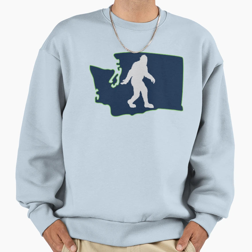 Squatchington Go Hawks Sweatshirt - Minimalist Print for Adults - T-Shirt, Sweatshirt, Hoodie