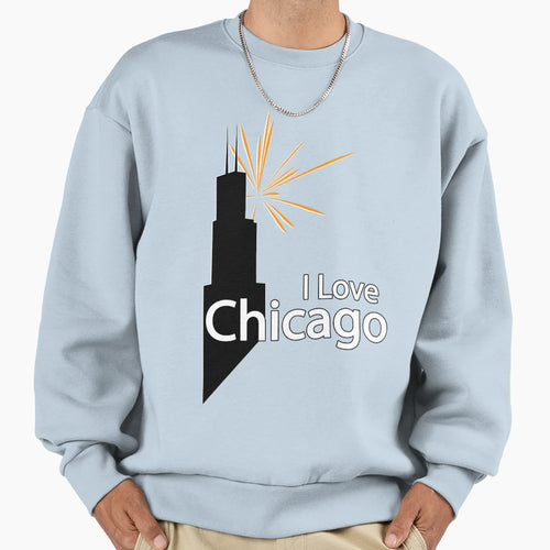 I Love Chicago Sweatshirt - Trendy Graphic Men Women - T-Shirt, Sweatshirt, Hoodie