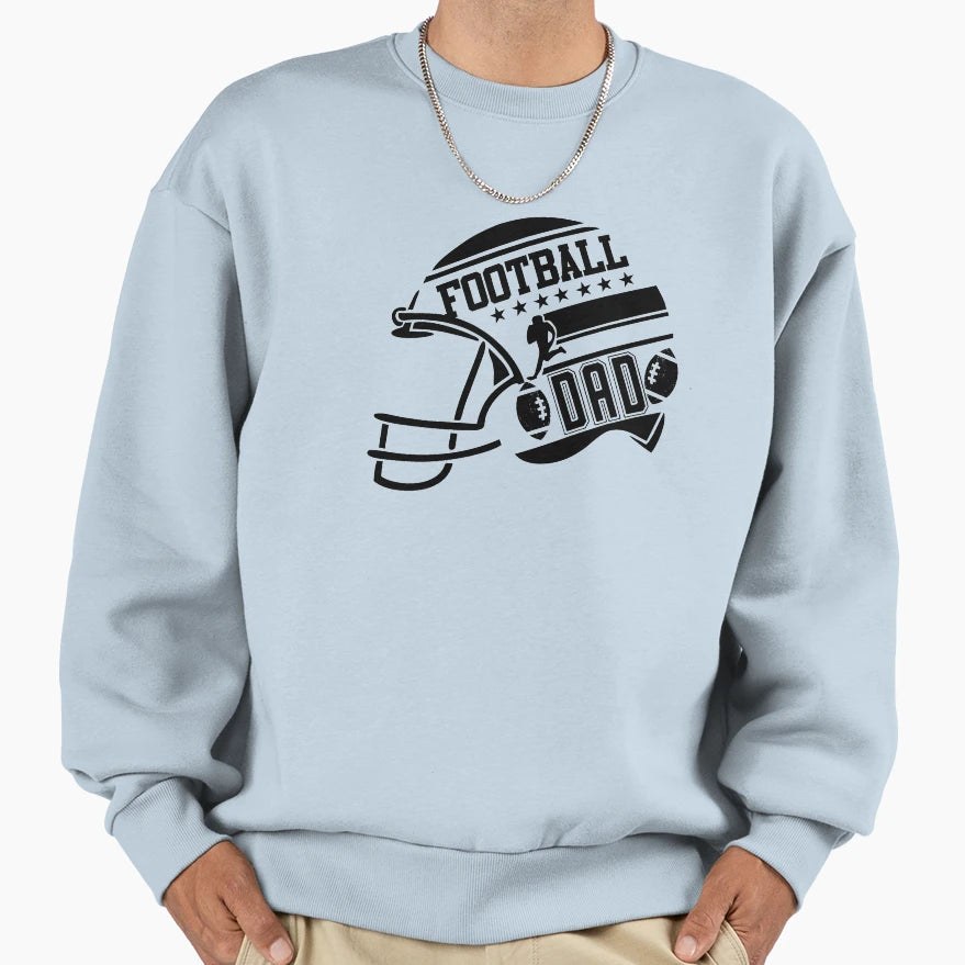 Football Dad Black Sweatshirt - Novelty Apparel for Adults - T-Shirt, Sweatshirt, Hoodie