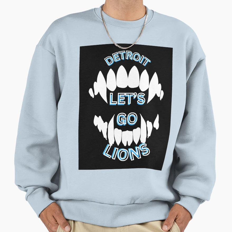 Big Lions Teeth Game Day Collection I Sweatshirt - Trendy Graphic Men Women - T-Shirt, Sweatshirt, Hoodie