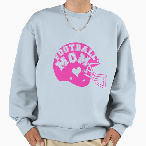 Football Mom Helmet Sweatshirt - Trendy Graphic Unisex - T-Shirt, Sweatshirt, Hoodie