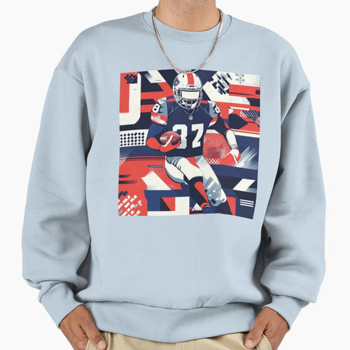 Dynamic Football Play Sweatshirt - Minimalist Print Unisex - T-Shirt, Sweatshirt, Hoodie