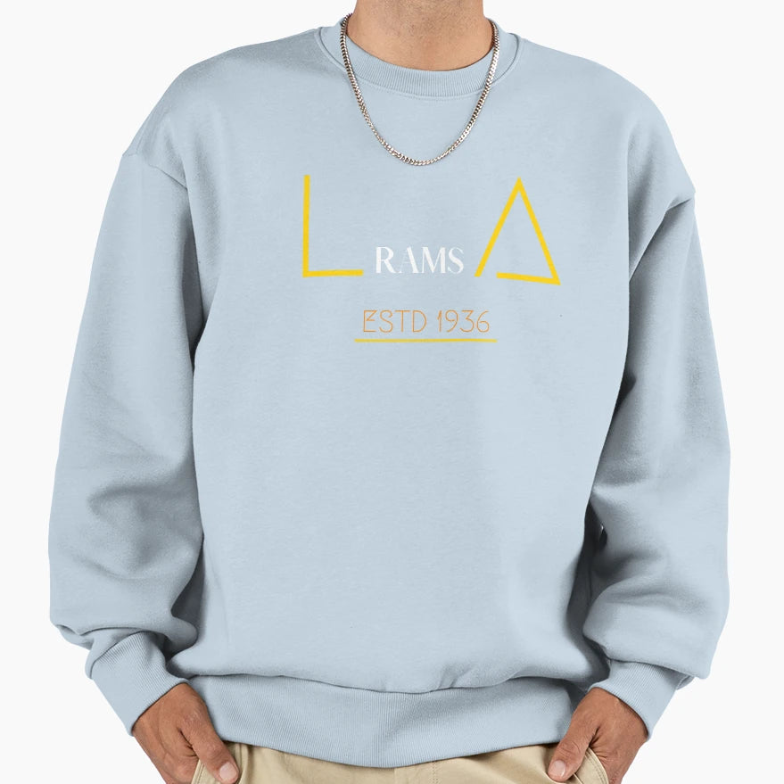 La Rams Modern Logo Sweatshirt - Casual Everyday Wear Men Women - T-Shirt, Sweatshirt, Hoodie