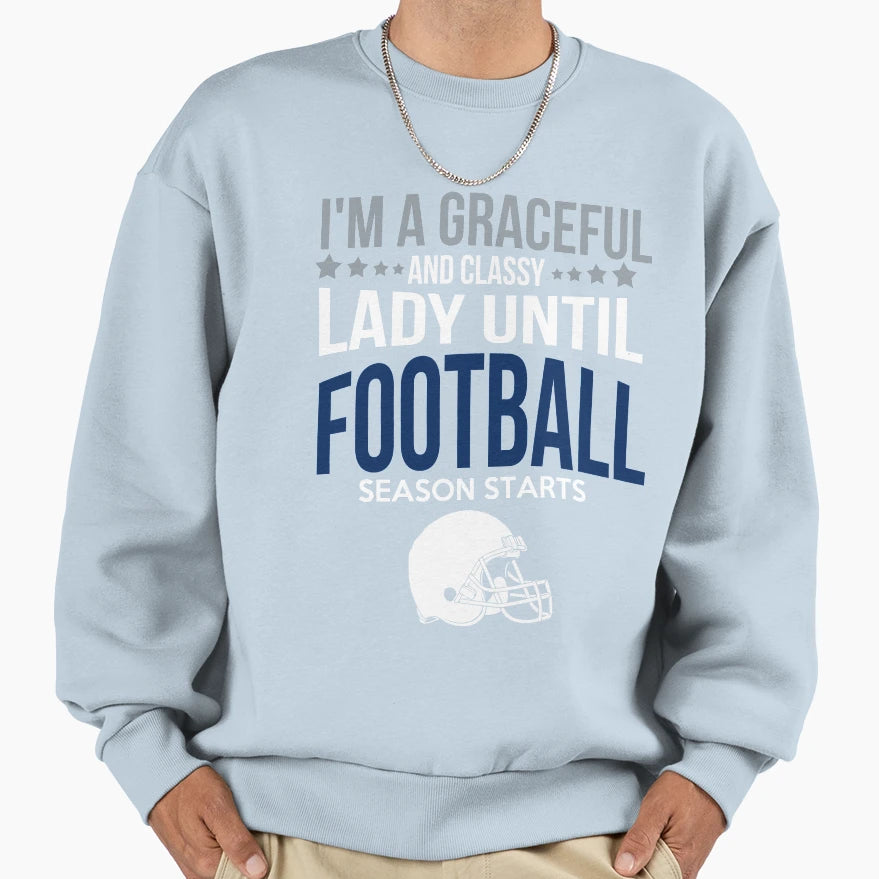 Football Sweatshirt - Minimalist Print Men Women - T-Shirt, Sweatshirt, Hoodie