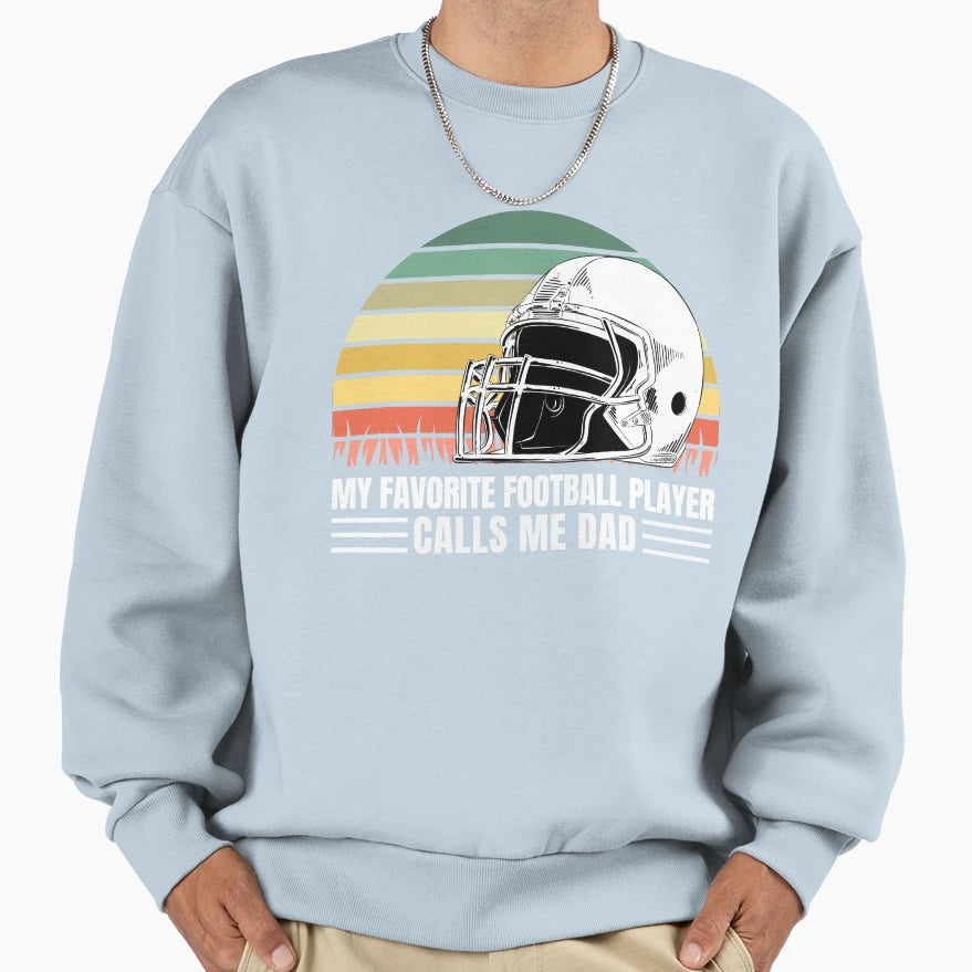 Football Player Dad Gift Sweatshirt - Custom Art Print Unisex - T-Shirt, Sweatshirt, Hoodie