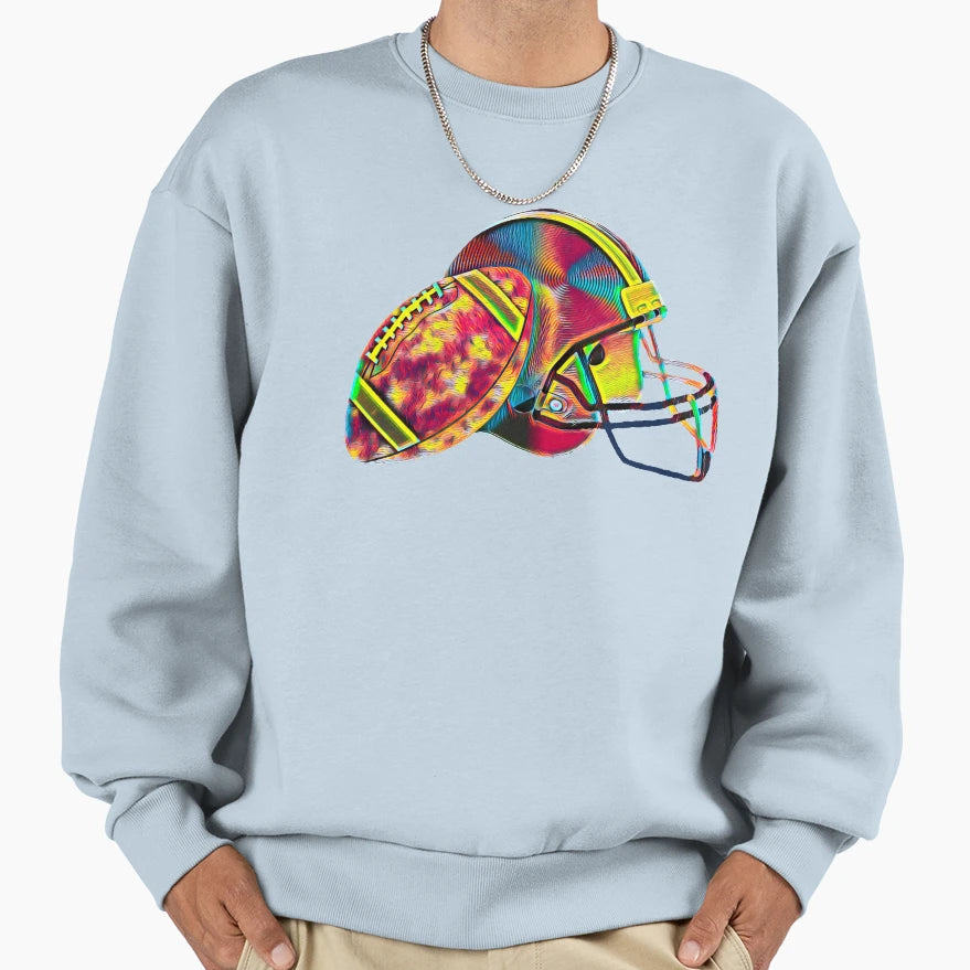 Football Helmet Ball Sport American T-Shirt - Novelty Apparel for Adults - T-Shirt, Sweatshirt, Hoodie