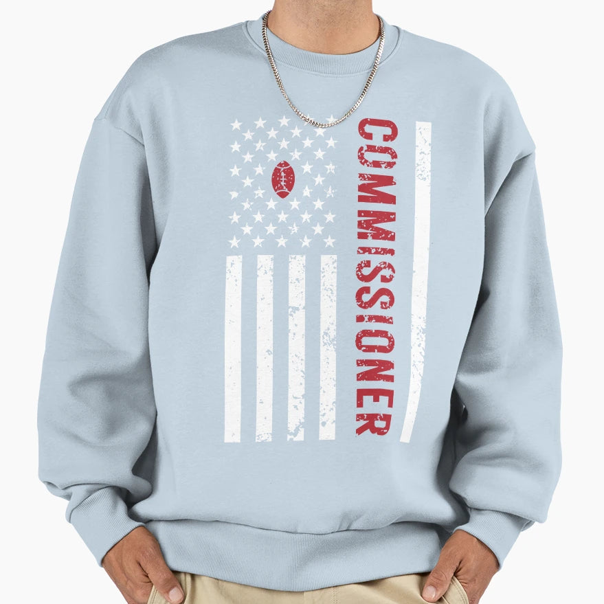 American Flag Commissioner Sweatshirt - Custom Art Print Men Women - T-Shirt, Sweatshirt, Hoodie