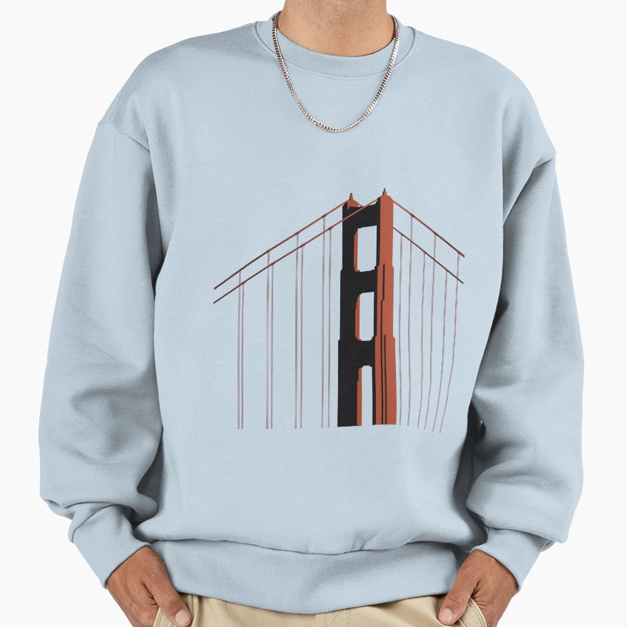 San Franciscos Iconic Golden Gate Sweatshirt - Graphic Print for Adults - T-Shirt, Sweatshirt, Hoodie