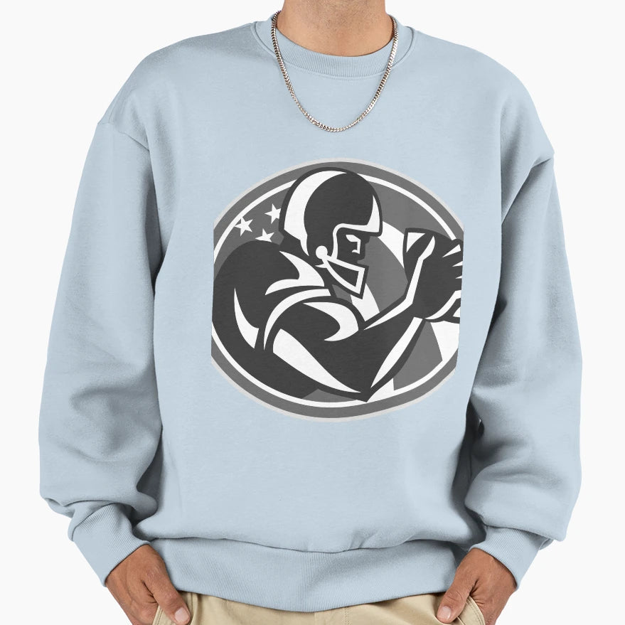 American Football Player Side View Sweatshirt - Novelty Apparel Men Women - T-Shirt, Sweatshirt, Hoodie