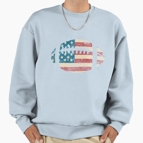 American Football Patriotic Sports Sweatshirt - Trendy Graphic Men Women - T-Shirt, Sweatshirt, Hoodie