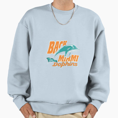 Back Miami Dolphins Sweatshirt - Fun Novelty Design for Adults - T-Shirt, Sweatshirt, Hoodie